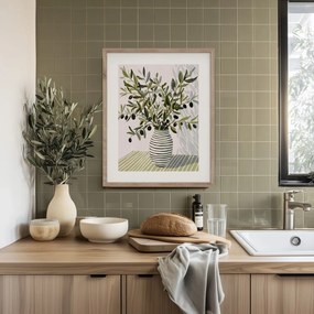 Печатна картина с включена рамка 40x50 cm Olive Bunch II – Styler