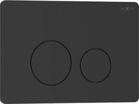 Mexen Tex 06 бутон за изплакване от неръждаема стомана, черен мат - 6106-02