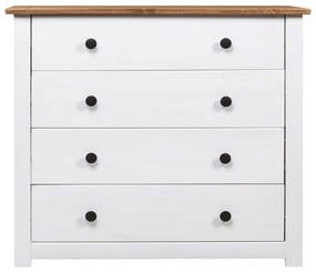 282660 vidaXL Страничен шкаф, бял, 80x40x73 см, бор, Panama Range