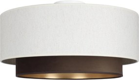 Плафон NATIA 1xE27/60W/230V, Ø 45 см, бял/кафяв