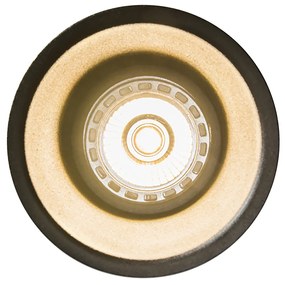 Комплект от 12 модерни вградени прожектори черни - Dept