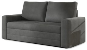 Тъмносив кадифен сгъваем/с място за съхранение диван 151 cm Wave – ELTAP