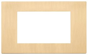 VIMAR 30654.70 Декоративна рамка Linea, 4M, Metal Brushed Gold,