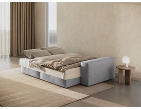 Светлосив разтегателен диван от букле 247 cm Jodie – Micadoni Home