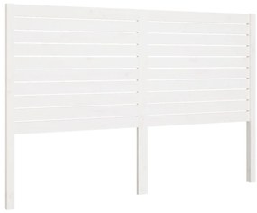 819021 vidaXL Горна табла за легло, бяла, 146x4x100 см, бор масив