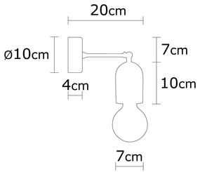 Стенна лампа в естествен цвят Datca – Opviq lights