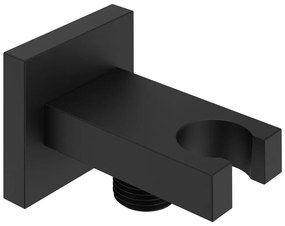 Матово черна месингова част за свързване към душ – Sapho