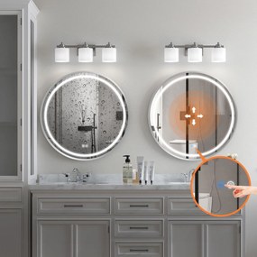 Огледало LED 90cm MMJ BRUSH SILVER