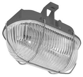 Екстериорна лампа за таван OVAL 1xE27/60W/230V IP44 сив