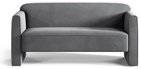 Сив кадифен диван 140 cm Abby – Micadoni