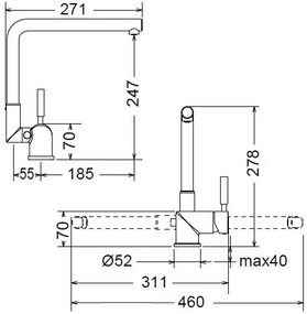 Кухненски кран La Torre Tech 12115