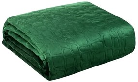 Дизайнерска покривка за легло  SALVIA  от фино зелено кадифе Широчина: 280 см | Дължина: 260 см
