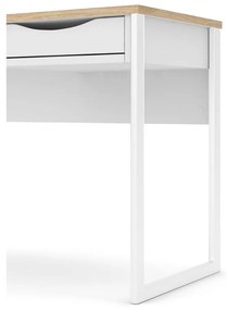 Бяла работна маса , 130 x 48 cm Function Plus - Tvilum
