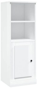 816322 vidaXL Висок шкаф, бял гланц, 36x35,5x103,5 cm, инженерно дърво