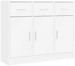 823008 vidaXL Бюфет, бял, 91x28x75 см, инженерно дърво