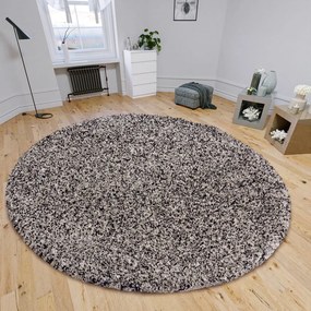 Сив кръгъл килим ø 120 cm Shag - Hanse Home