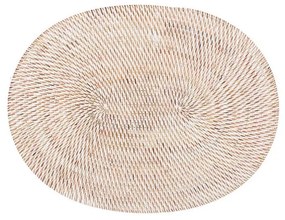 Бяла подложка от ратан, 30 x 40 cm - Tiseco Home Studio