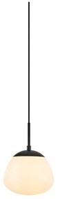 Черно-бяла висяща лампа със стъклен абажур ø 18 cm Rise - Markslöjd