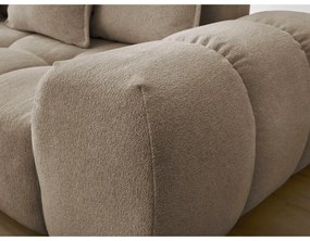 Кафяво-сив шенилов сгъваем/с място за съхранение ъглов диван (ляв ъгъл/L форма) Everest – Bobochic Paris