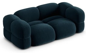 Тъмносин кадифен диван 210 cm Loretto – Cosmopolitan Design