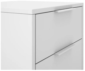 Бяло нощно шкафче Campus - Marckeric