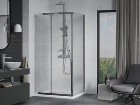 Mexen Apia разтегателна душ кабина 120 x 90 см, прозрачна, хром + тънък