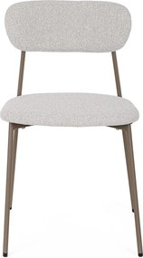 Светлокафяв тапициран трапезен стол Inka – Yes Everyday