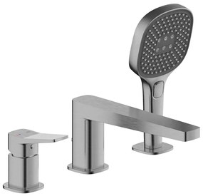 KFA Armatura 4525-210-61 - 3-отворен смесител за вана MALAGA, металическо сиво
