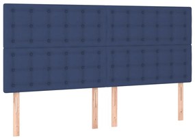 3116794 vidaXL Горни табли за легло, 4 бр, сини, 100x5x78/88 см, плат