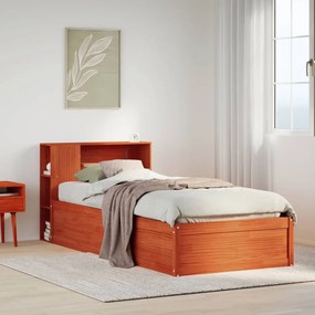 3323433 vidaXL Рамка за легло без матрак, восъчнокафяв, 100x200 см, бор масив