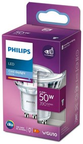 LED двуцветна крушка за лампа Philips Foco 4,6 W GU10 390 lm (6500 K)