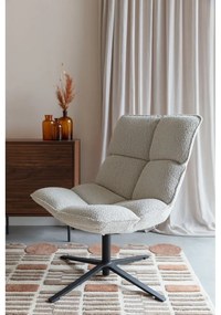 Кремаво въртящо се кресло от букле Bros – White Label