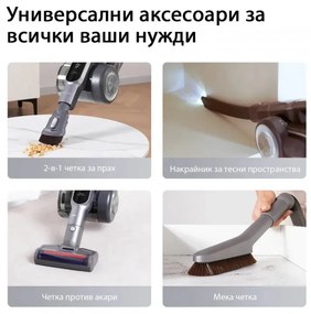 Вертикална прахосмукачка JIMMY H10 Flex, 600W, 245 AW, 0.6 л, Smart сензор за прах, Сгъваема, Автономност 80 минути, LED дисплей, Черен/сив
