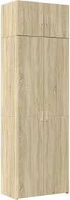 3281324 vidaXL Шкаф за съхранение, дъб сонома, 70x42,5x225 см, инженерно дърво