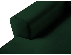 Зелен кадифен разтегателен ъглов диван с място за съхранение (ляв ъгъл) Kyoto – Cosmopolitan Design