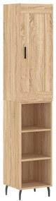 3200340 vidaXL Висок шкаф, сонома дъб, 34,5x34x180 см, инженерно дърво