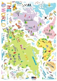 Карта детски 135x65 cm World Map – Ambiance
