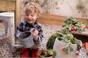 Кремава текстилна детска кошница за играчки ø 30x23 cm Veggies – Lorena Canals