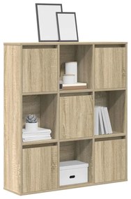 860402 vidaXL Библиотека, сонома дъб, 89x24x101,5 см, инженерно дърво
