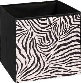 Кутия за съхранение 5five Mix & Modul Zebra, 31x31 cm - Черна