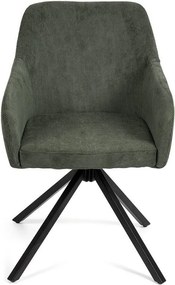 Зелен тапициран трапезен стол Lunio – Bonami Essentials