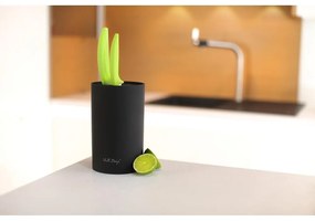 Универсален черен блок за ножове - Vialli Design