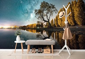 Фототапет – Дърво под звездно небе