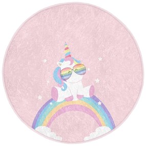 Розов детски килим ø 80 cm Comfort - Mila Home