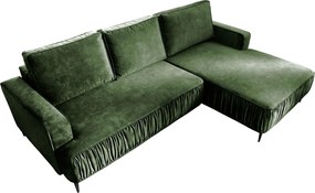 Ъглов диван Lavar-Зелено-Десен