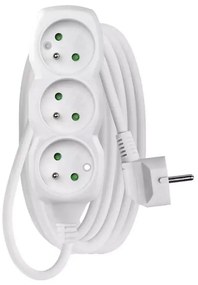 Удължител 3-извода 3м бял