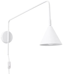 Бяла стенна лампа за контакт Zylo – Sollux