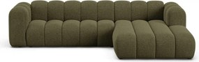 Зелен шенилов ъглов диван (десен ъгъл) Lupine – Micadoni