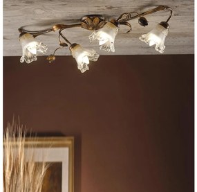 ONLI - Таванно осветително тяло ARIANNA 4xE14/6W/230V бронзово