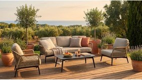 Светлокафяв градински диван от масивна акация Eulero – Bizzotto